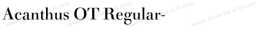 Acanthus OT Regular字体转换